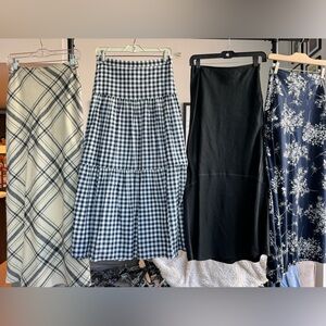 Long Work Skirts (all size 0/1 or XS) - lot of four